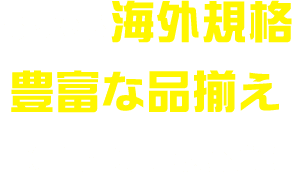 あらゆる海外規格豊富な品揃え（JIS,JIC,DIN規格等）